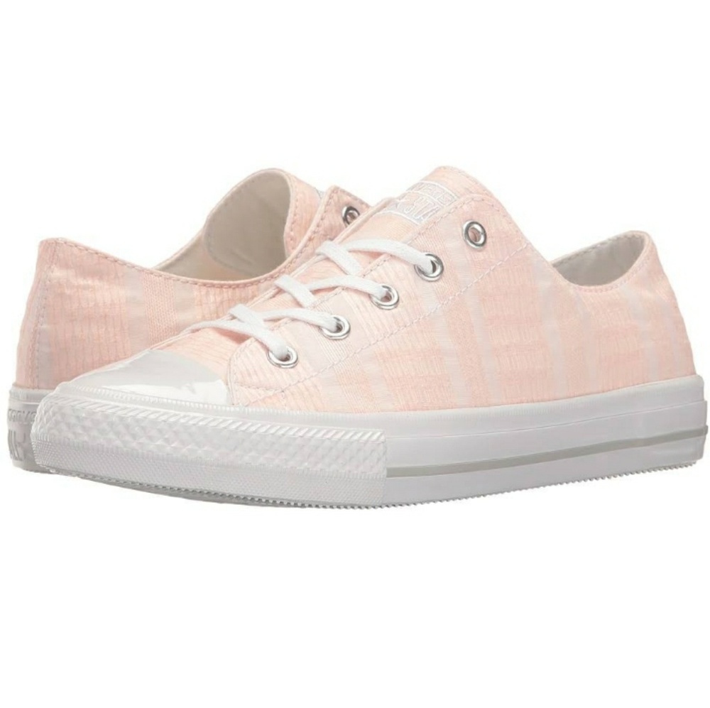 Light pink striped Converse